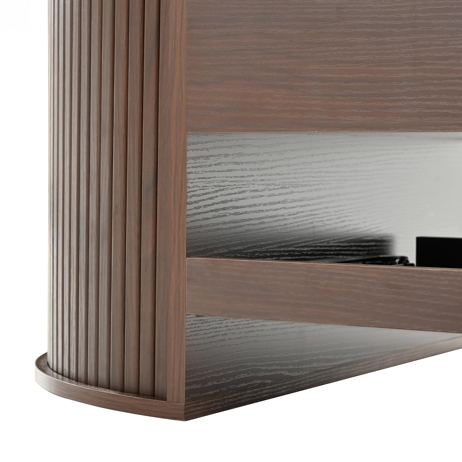 Anhebbarer Couchtisch Multifonction avec Tablette Réglable, Étagère Coulissante et Bois Courbé pour Salon Élégant et Pratique - 9