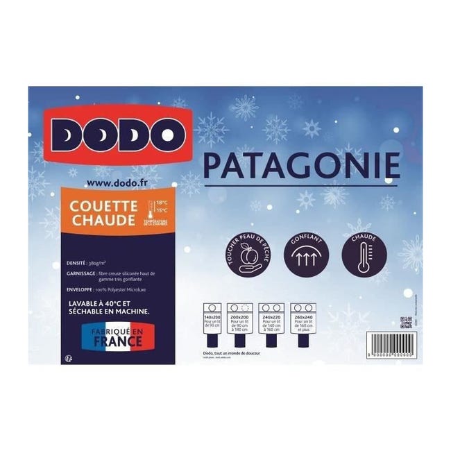 Acheter DODO Couette chaude 400gr/m2 COUNTRY 200x200 cm blanc pas cher Acheter DODO Couette chaude 400gr/m2 COUNTRY 200x200 cm blanc pas cher