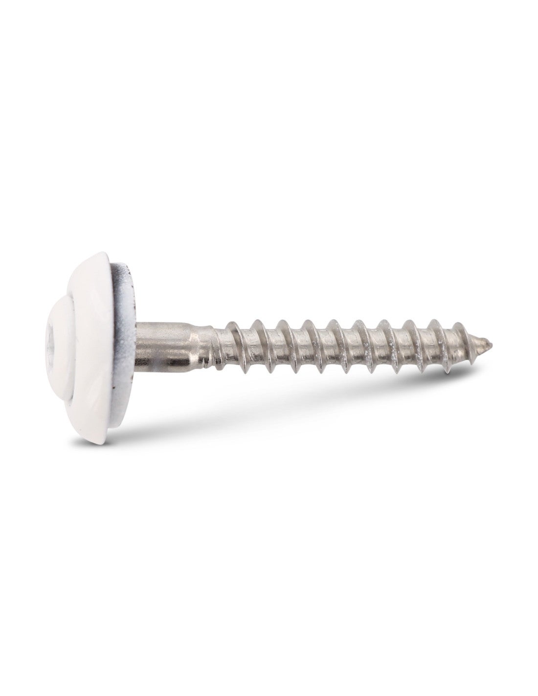 Vis faitage Tête fraisée bombée TFB TORX T20 Inox A2 RAL9010 blanc pur 4.5X60 Rondelle d'étanchéite EPDM-1 pièce - 3