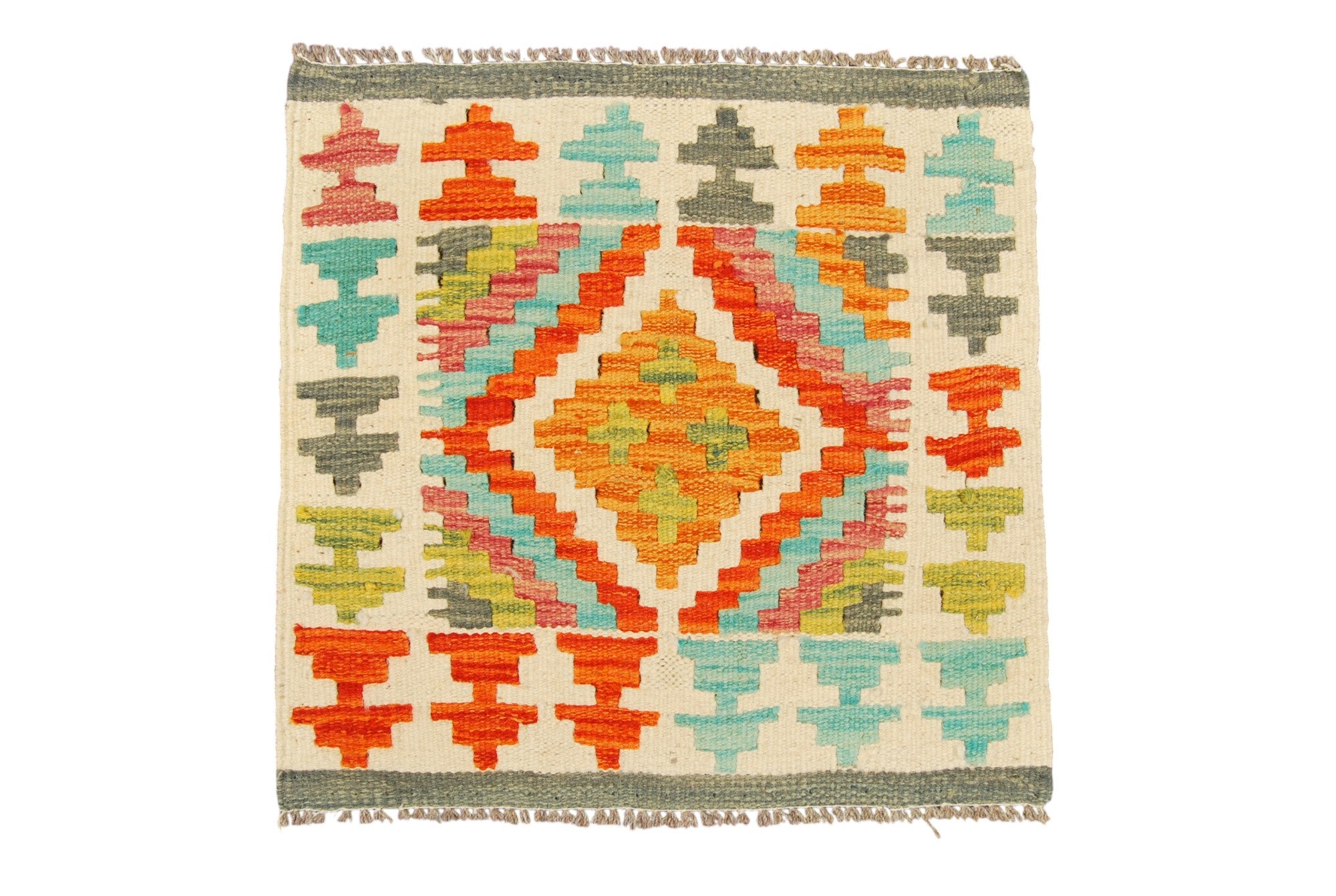 Oryginalny, ręcznie wiązany kilim Kaudani 50x50 cm (GalleriaFarah1970)