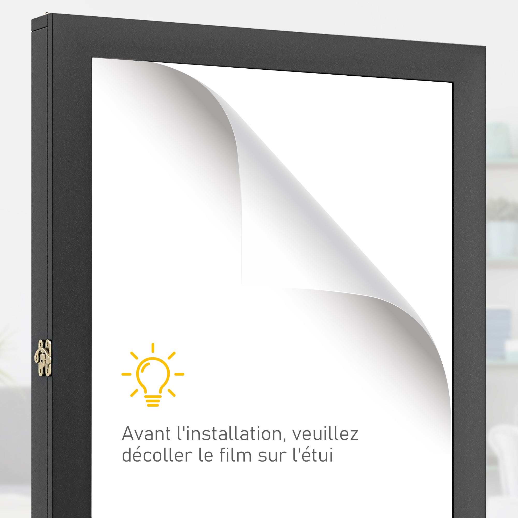 Bibliothèque pour Séjour en MDF Noir H. 7.5 x l. 77.5 x P. 103 cm - 6