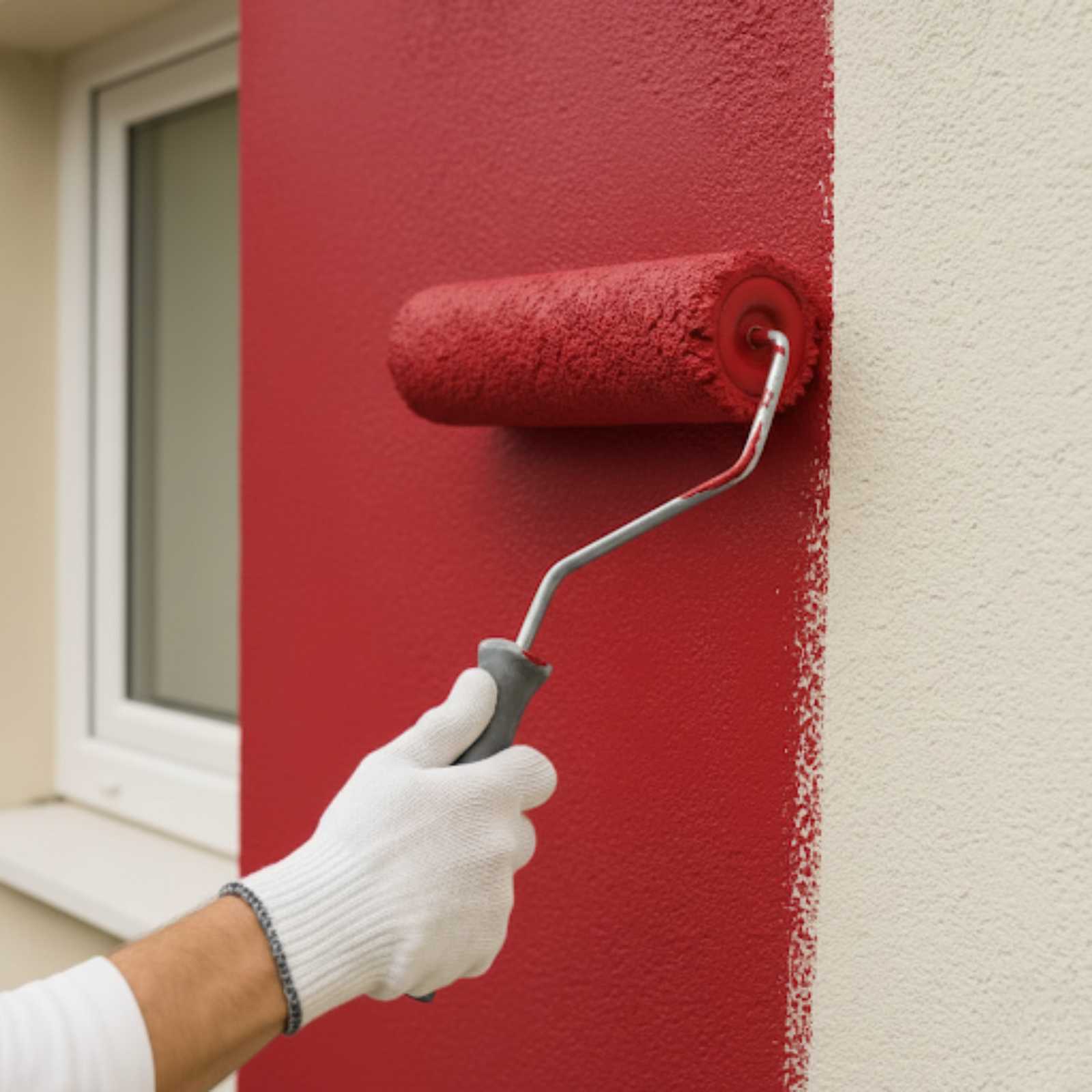 Peinture Ravalement - 4x5 L - Codeve Bois - RAL 3000 - Rouge feu - Pour ...