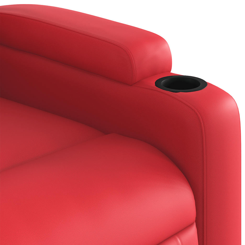 Fauteuil inclinable Rouge Similicuir - 8