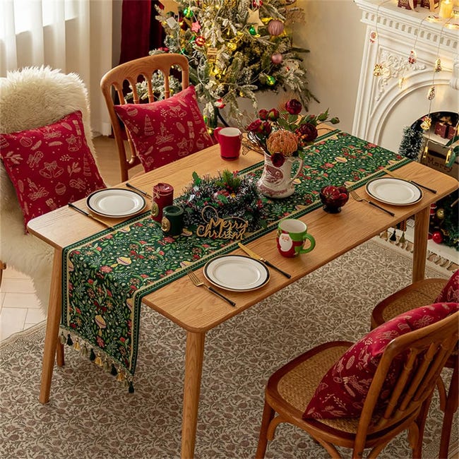Runner da tavola natale naturale 50x155 cm Euphoria | Maisons du Monde Runner da tavola natale naturale 50x155 cm Euphoria | Maisons du Monde