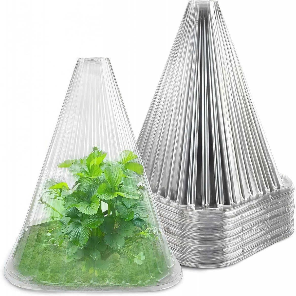 20 bucăți clopoței din plastic 22x19cm pentru plante de grădină, capace reutilizabile pentru protecție împotriva soarelui, zăpezii, înghețului