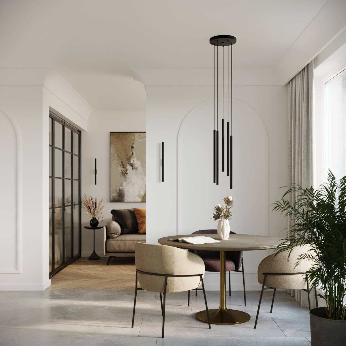 Lampa wisząca Pastelo czarna 2xG9x8W 2 tuby wym: 118 x 15 x 15 cm metal Sollux Lighting - 8