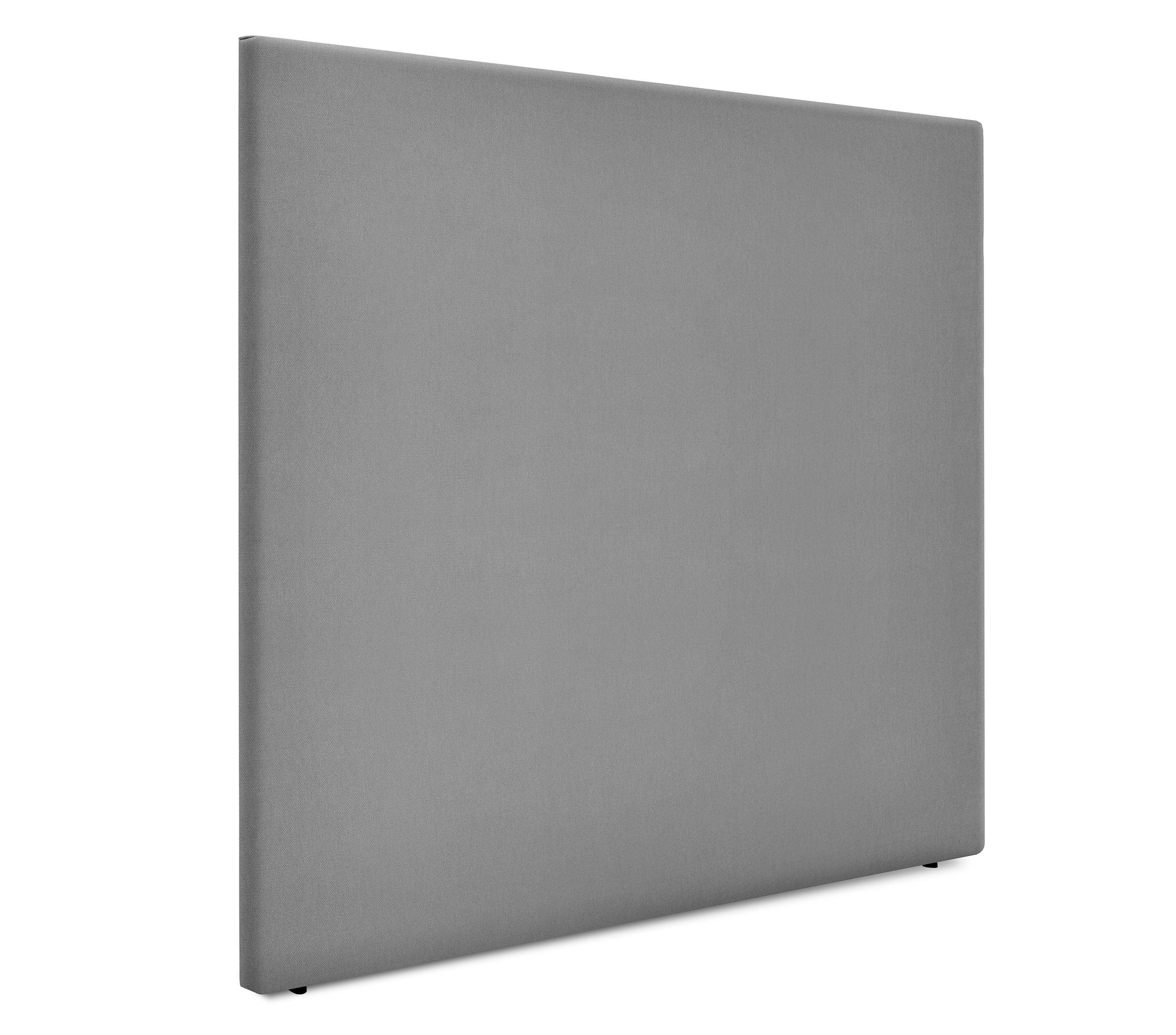 Dhome cabecero de tela aqualine liso hasta el suelo 145x120cm camas 135/140 - gris
