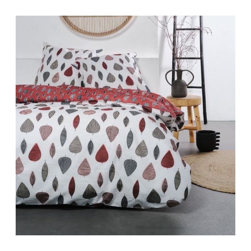TODAY Parure De Lit Sunshine 240x220 Cm – Housse De Couette + 2 Taies 63x63 Cm, 100% Coton Doux Et Imprimé Graphique