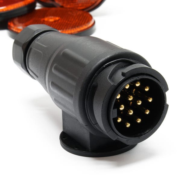 Kit Luci Posteriori Per Rimorchio 12 Pezzi - Spina 13 Poli, Cavo 5m, Omologazione E - Foto 2