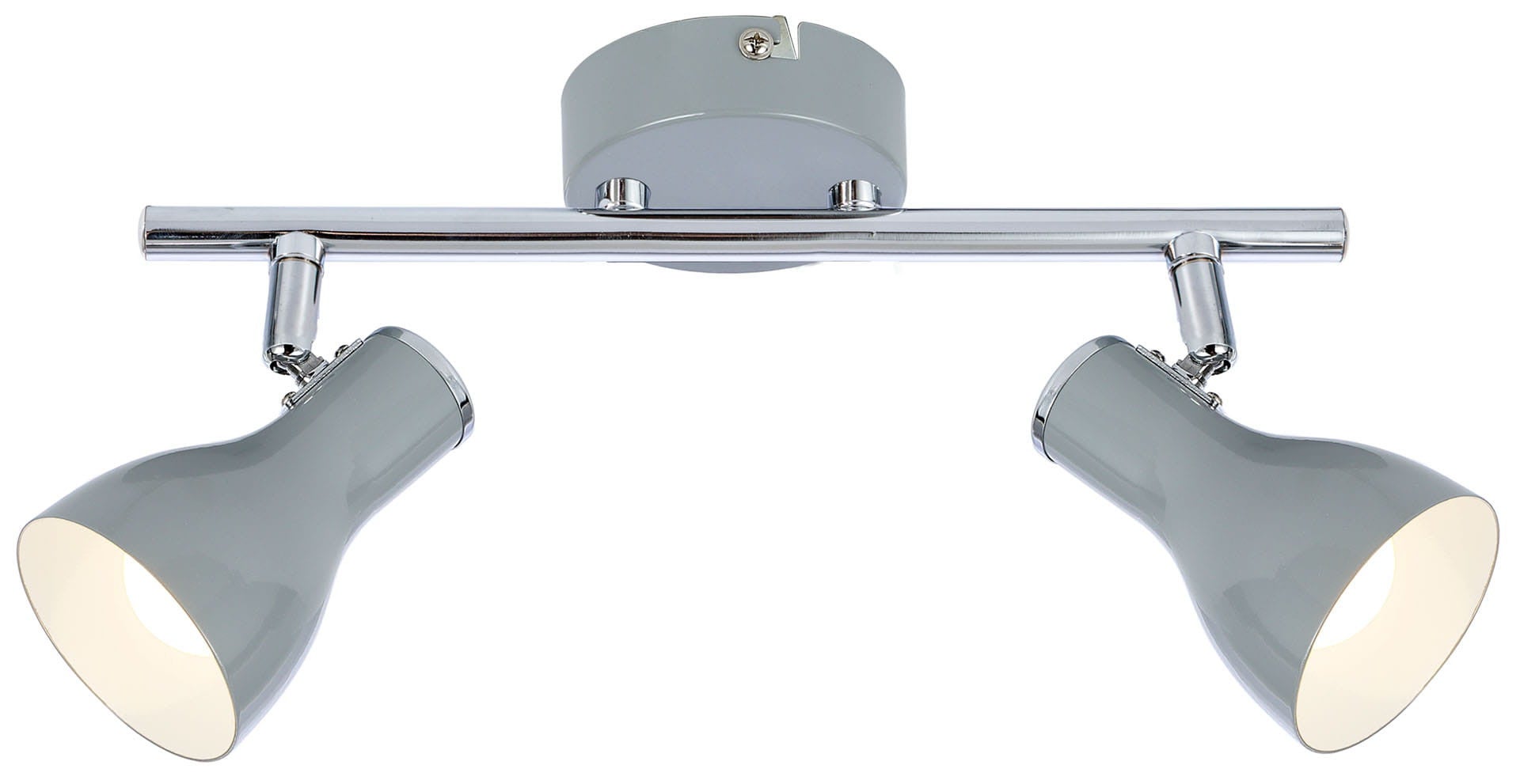 Reflektor sufitowy spot natynkowy Julie listwa szaro-chromowany 2xE14x40W wym: 36 x 8 cm metal Candellux