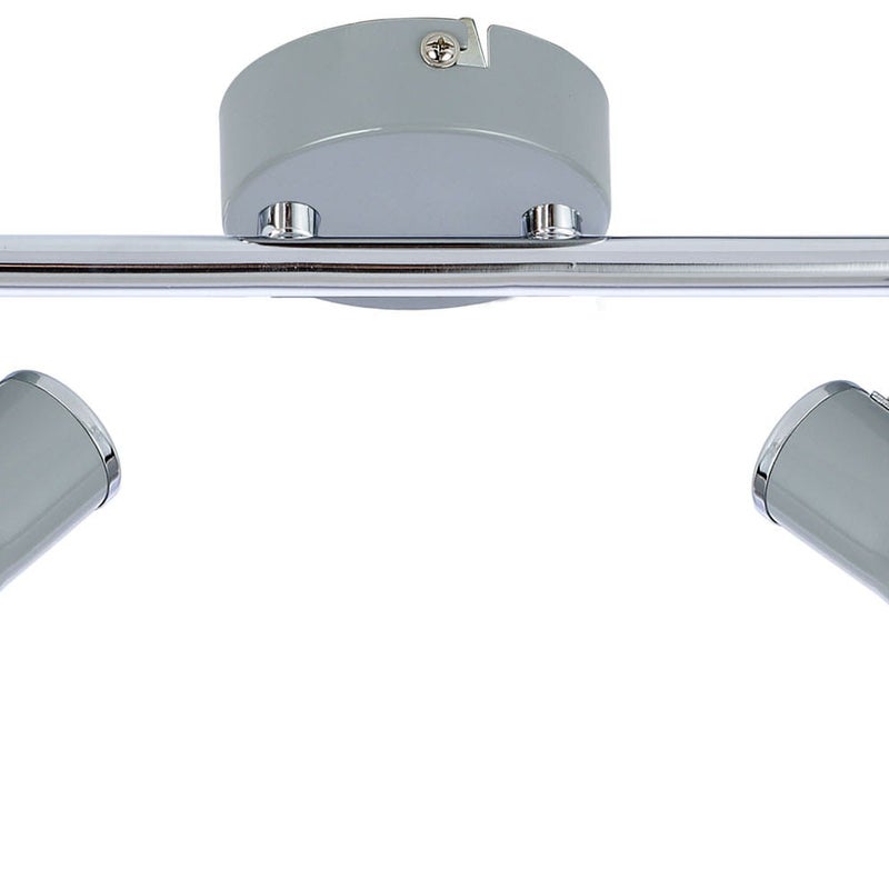 Reflektor sufitowy spot natynkowy Julie listwa szaro-chromowany 2xE14x40W wym: 36 x 8 cm metal Candellux