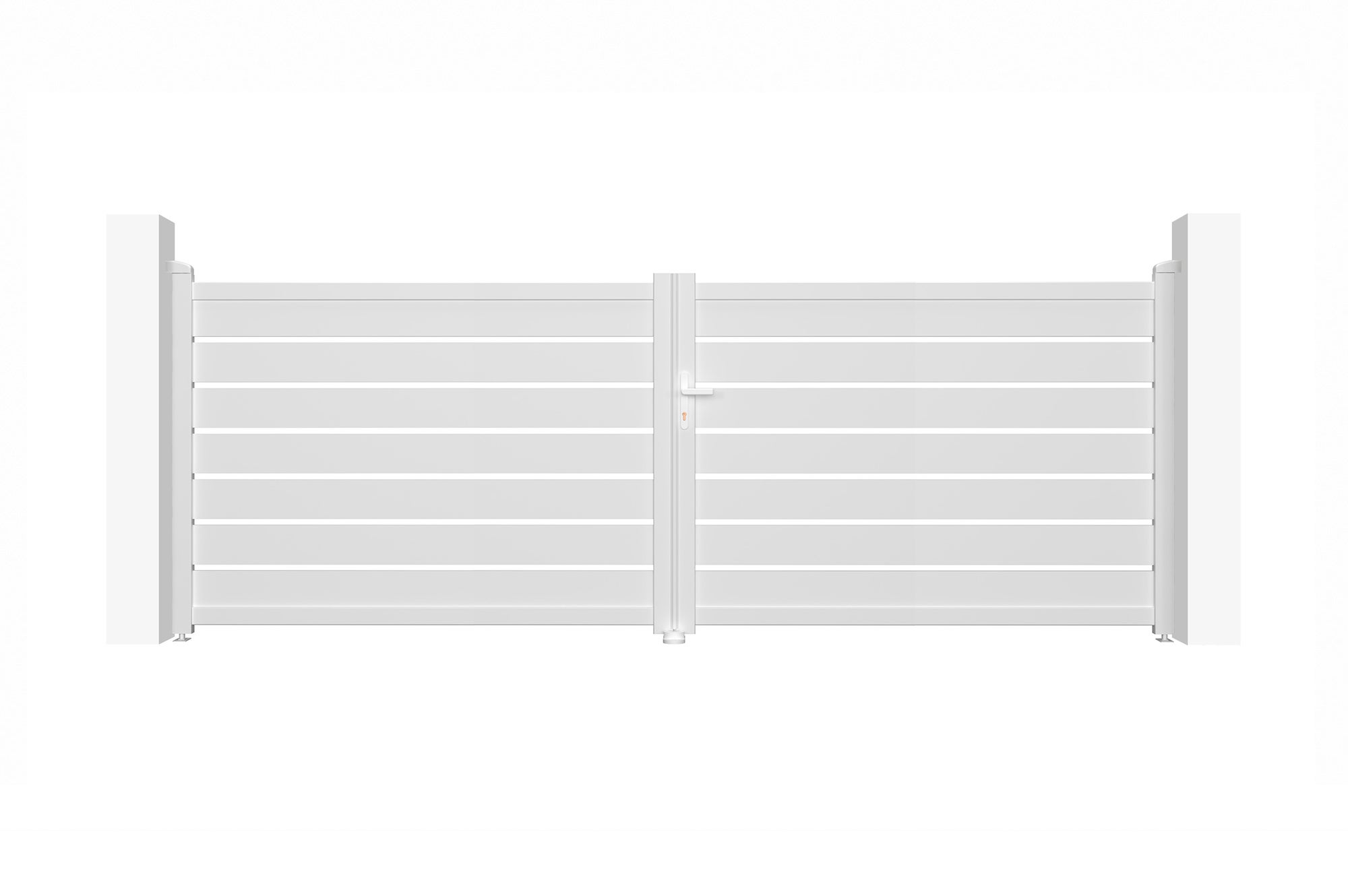 Portail battant 4m VOGEL H.140cm blanc aluminium - 3