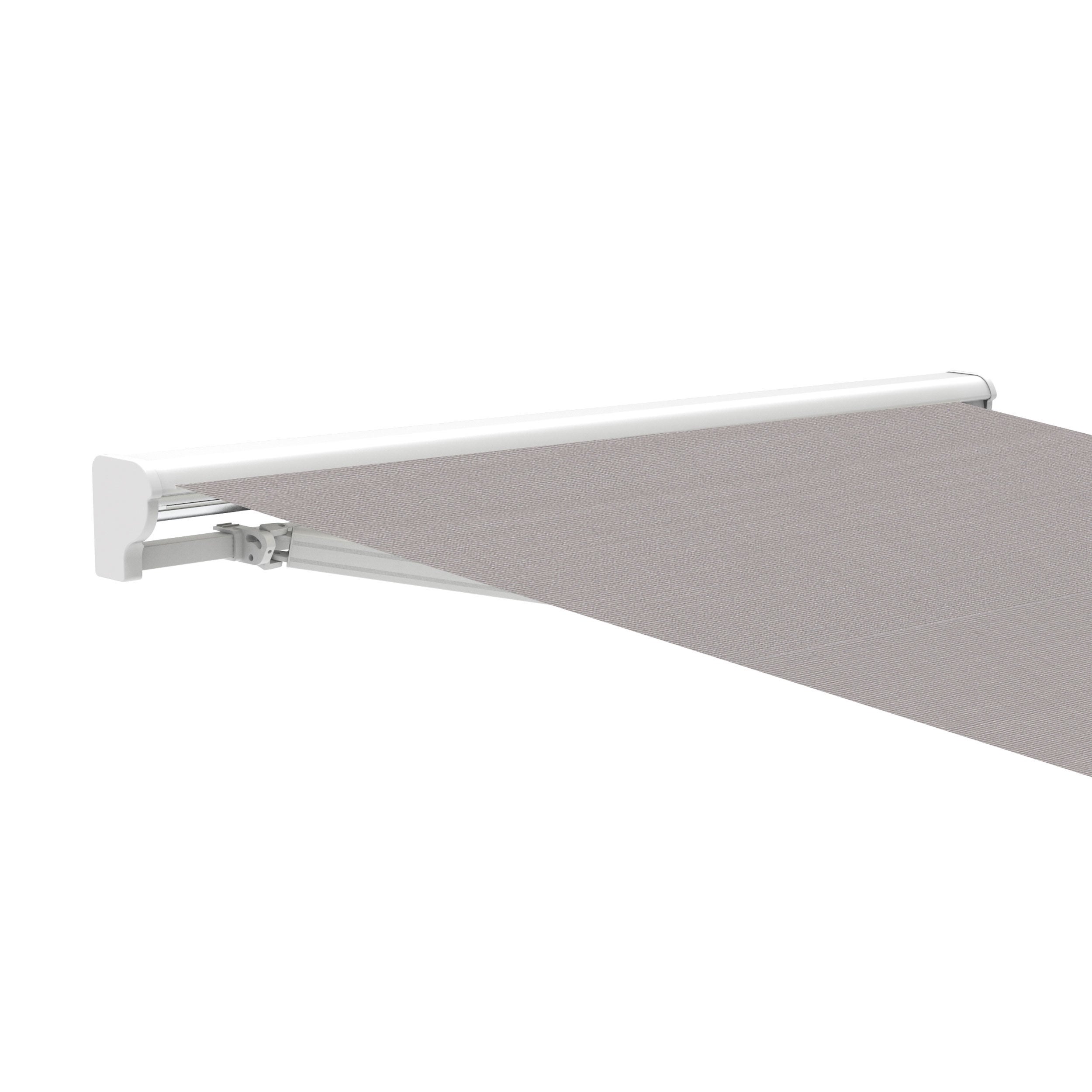 Store banne manuel 4x2,5m Gris Polyester – Structure Semi-Coffre en Aluminium - Toile Protection Solaire - 3