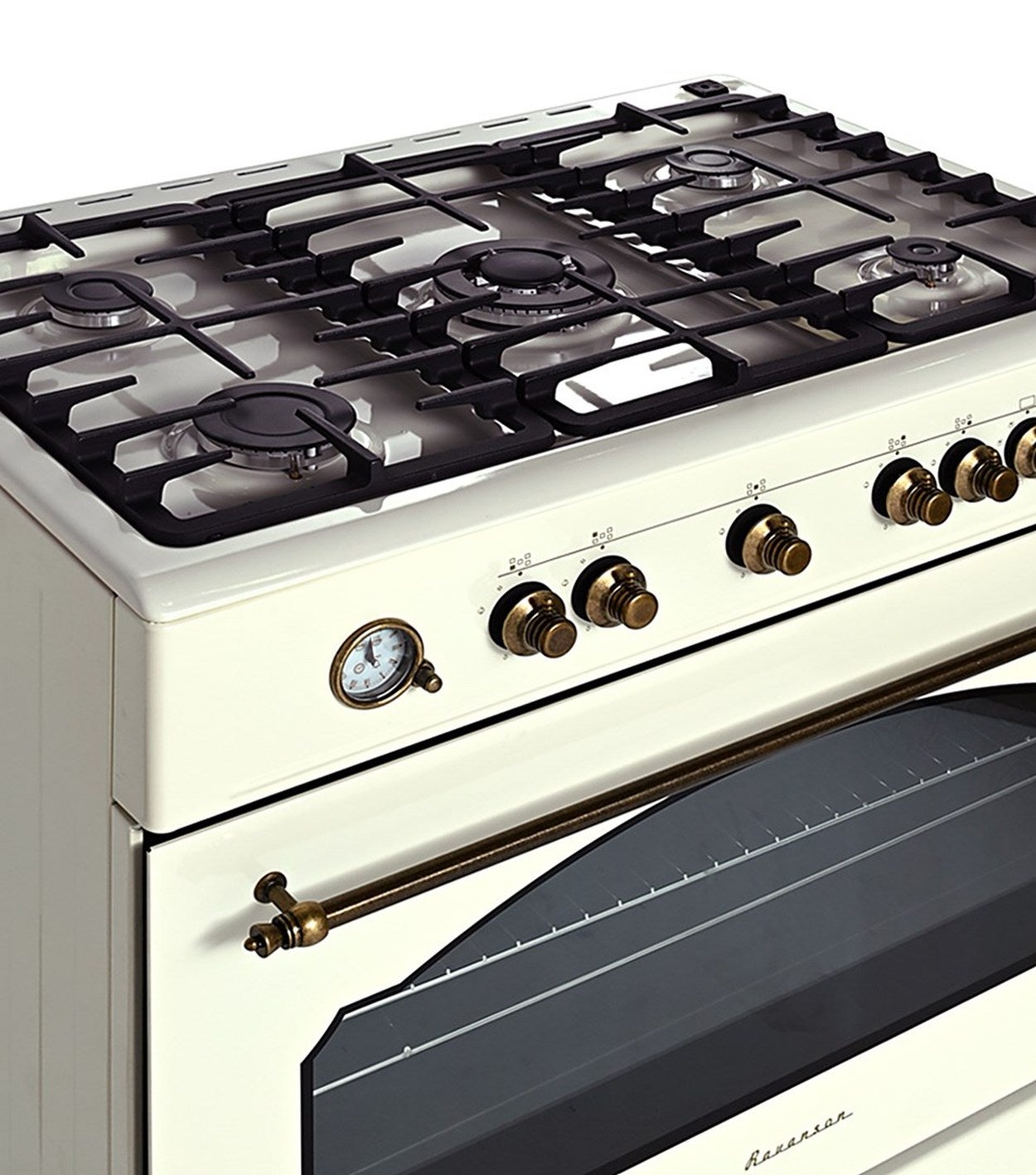 Ravanson Cuisinière Gaz/Électrique KWGE-90ARC Rétro Crème - 5