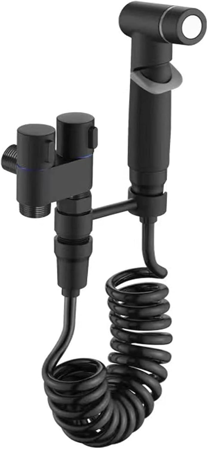 Spryskiwacz bidetowy – Spryskiwacz przenośny – Do czyszczenia muszli klozetowej (czarny)