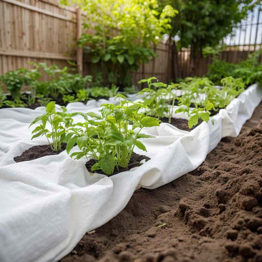 Membrane géotextile en fibre de polyester blanche 1x10 m - 2