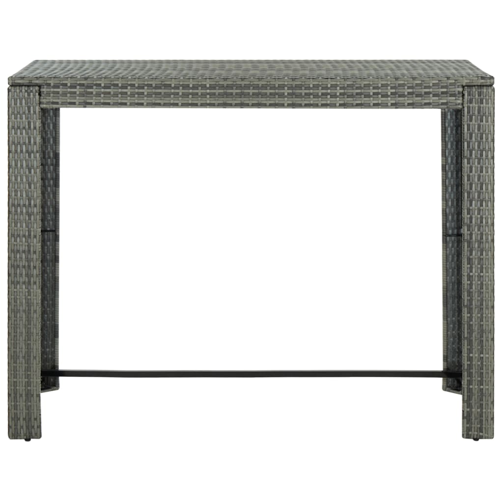 Maison Exclusive - Set da Bar da Giardino 9 pz con Cuscini in Polyrattan Grigio - 9