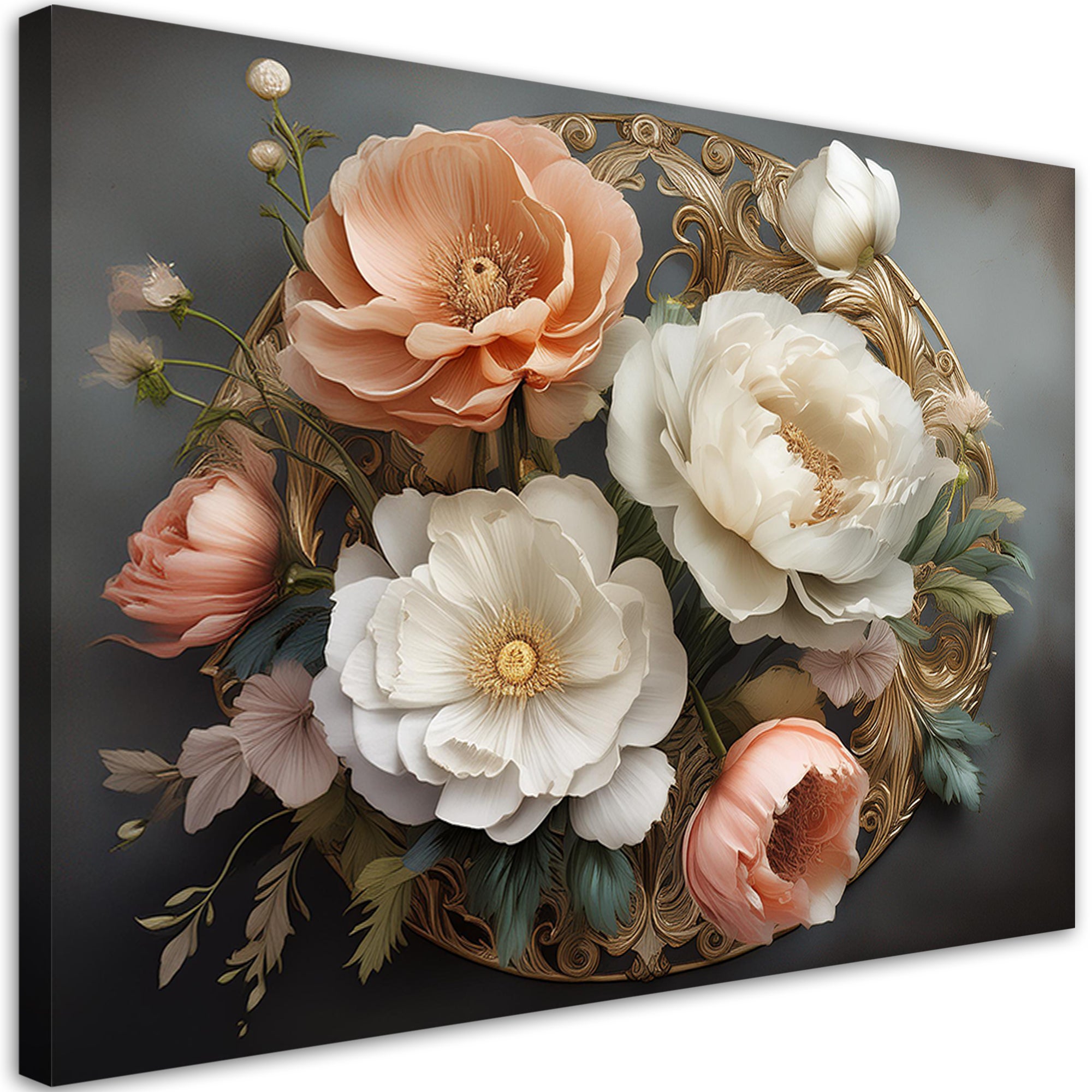 Obraz na płótnie, Naturalne Kwiaty Glamour 60x40
