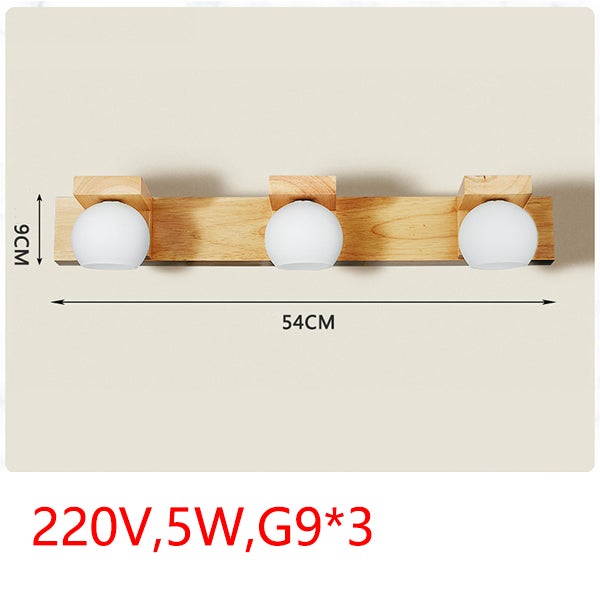 Applique da bagno a LED, illuminazione moderna per specchi da bagno, impermeabile e antiappannamento-220V-5W-luce calda - 2