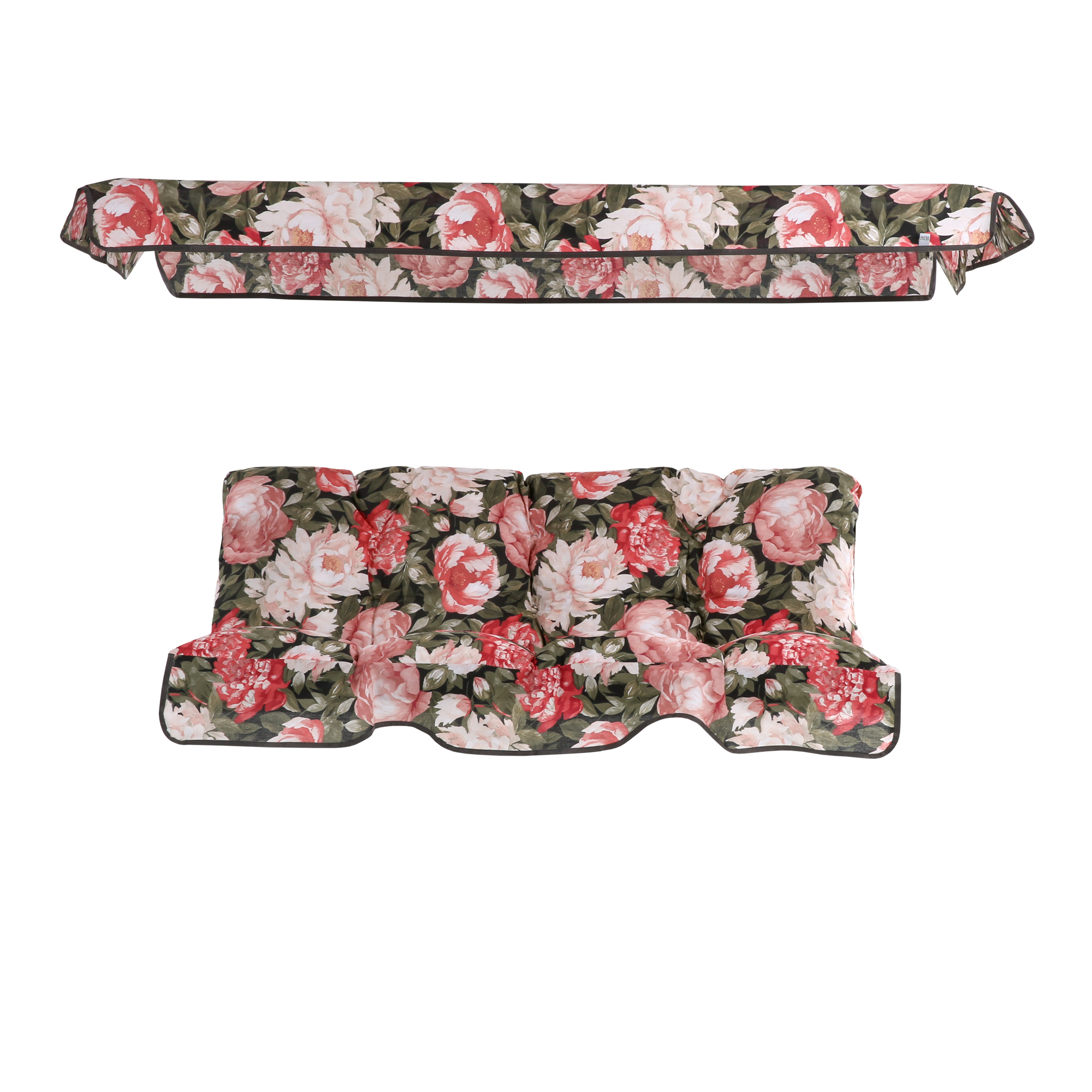 Poduszki na huśtawkę 138 cm z daszkiem Tora kwiatowe Patio
