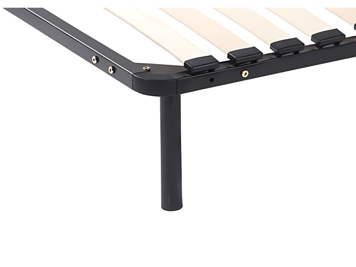 Lot de 6 pieds cylindriques pour cadre à lattes - Noirs - BOLGARE - 2