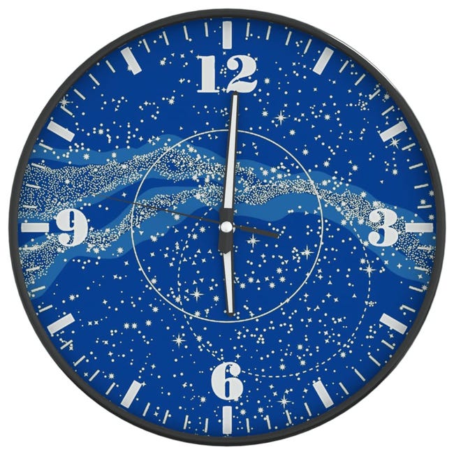Orologio da parete con scale e lancette luminose blu 30 cm Leroy