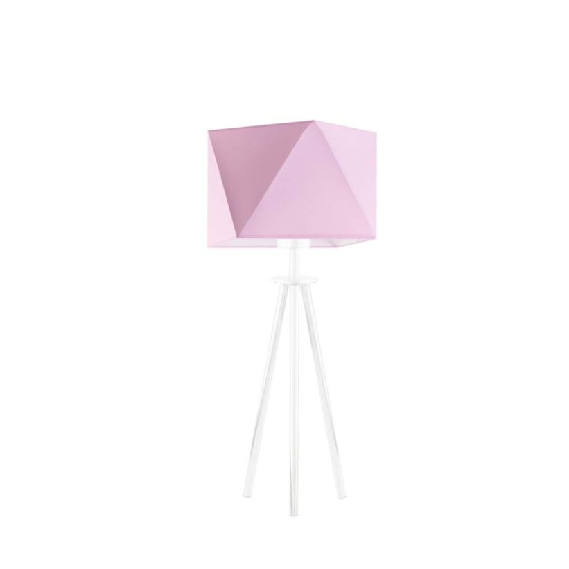 Lampka nocna na biurko lampa biurkowa LED trójnóg z abażurem diament DECO