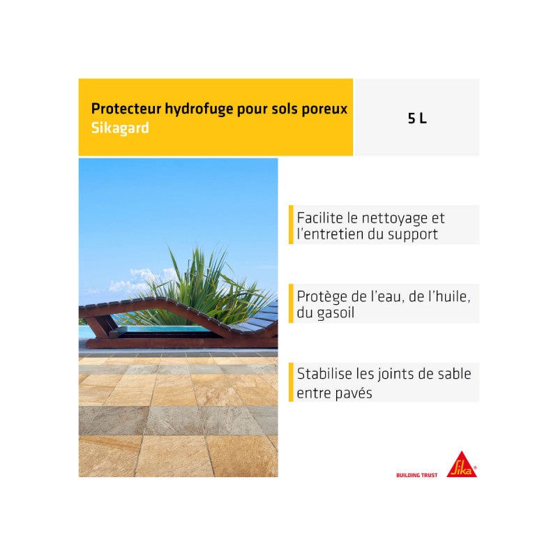Hydrofuge SIKA - Sikagard-212 Protecteur Sol Satine - 5L - 3
