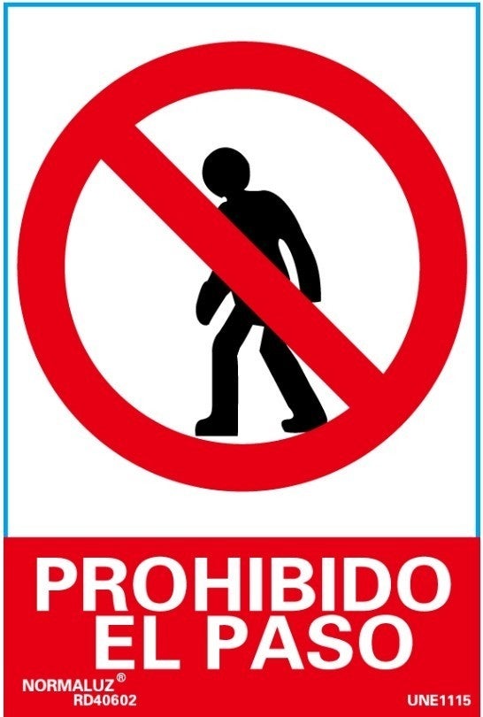 CARTEL PVC 210* 300 PROHIBIDO EL PASO | Leroy Merlin