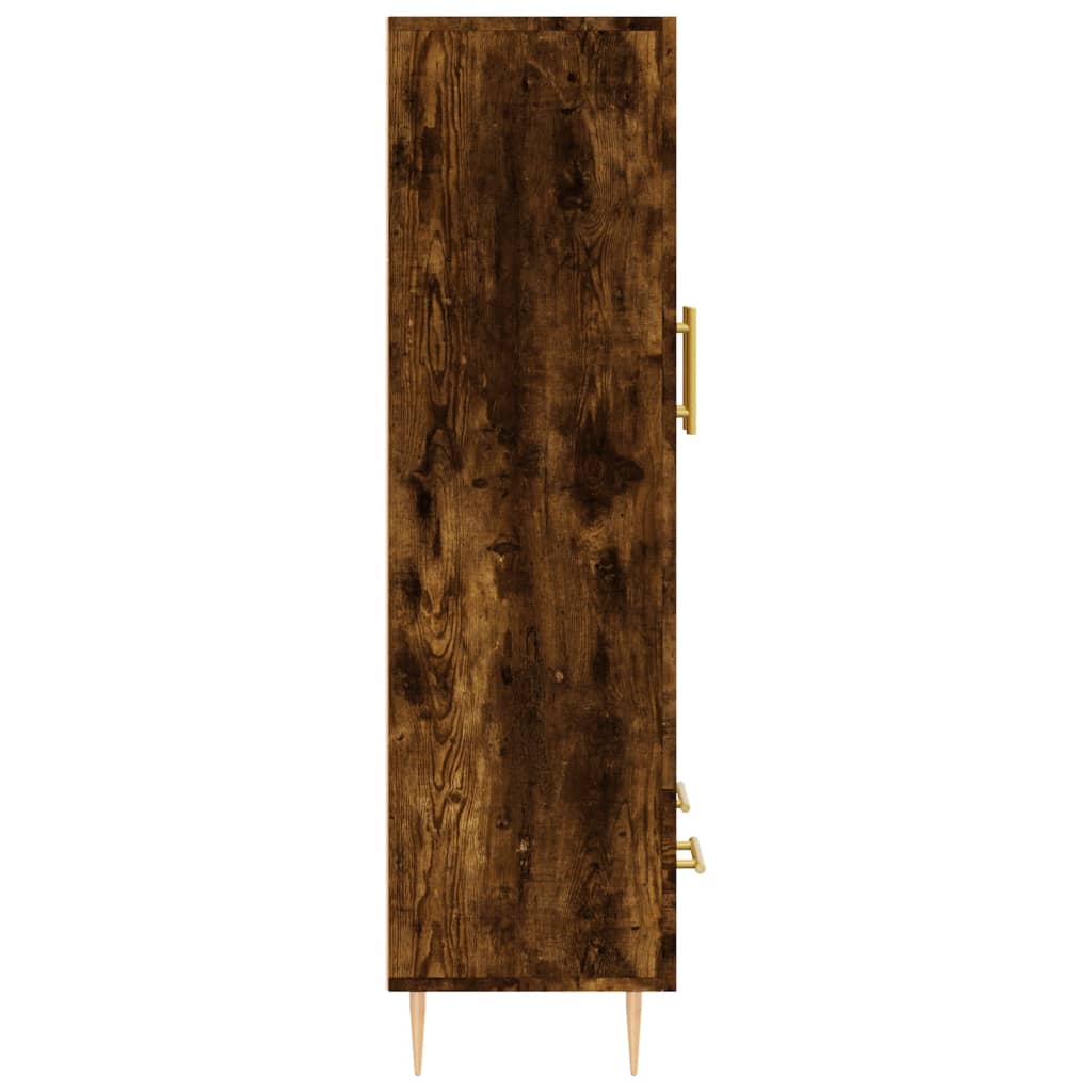 Credenza alta in rovere affumicato 69,5x31x115 cm in multistrato - 5