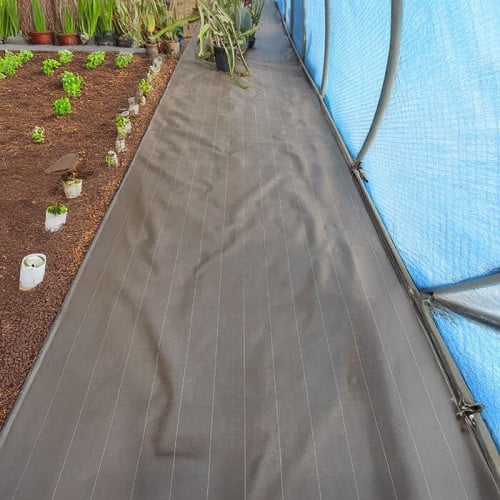 Toile de paillage tissée 130g/m² - Long 15 m, Couleur Marron, Larg 1.05 m - 3