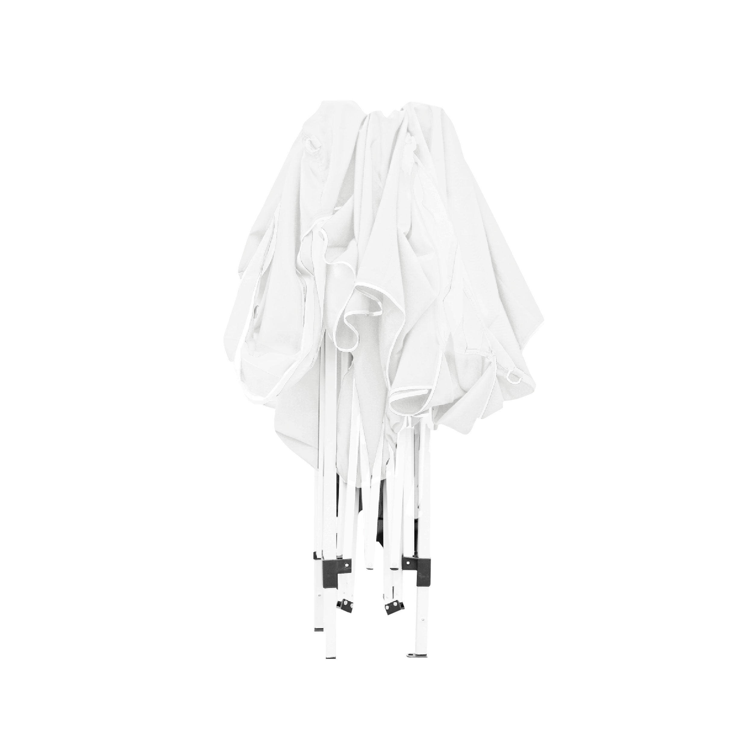 Carpa Plegable 3x3 m Blanca – Incluye Vientos y Piquetas de Fijación - Lona Rafia 100 gr/m2 - 5