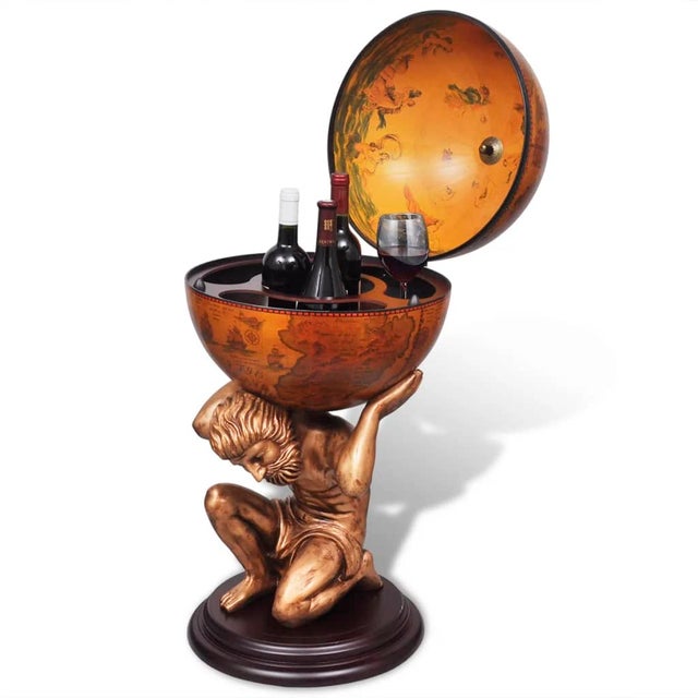 Atlas design globo terrestre mobile bar 42x42x85 cm