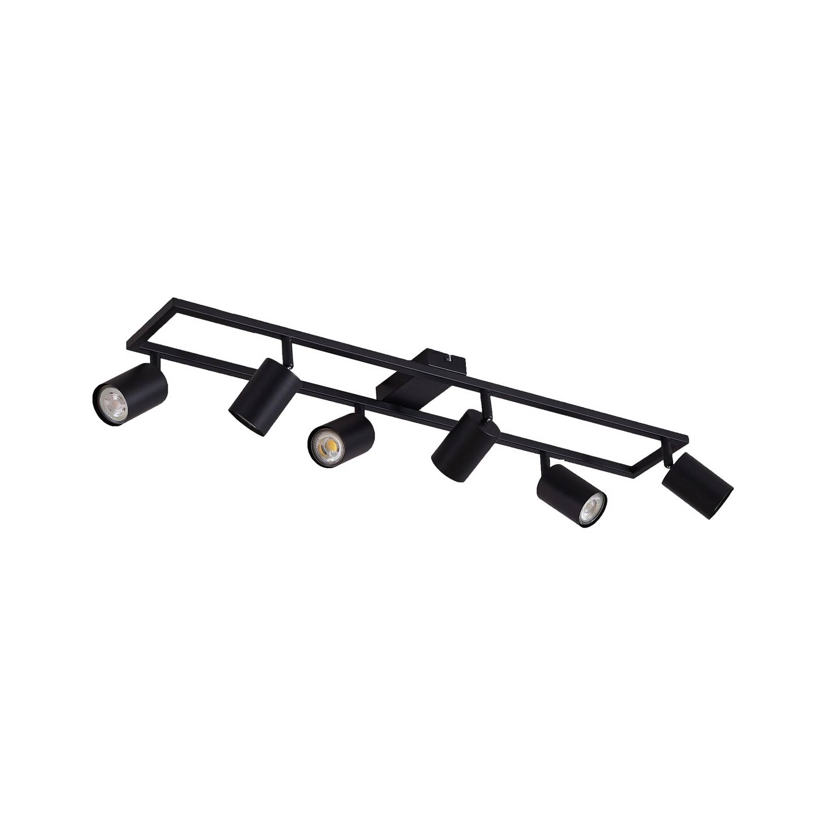 Lindby  Downlight De Techo Bravius, 6 Luces, Hierro, Foco Empotrado, Lámpara De Techo, Lámpara De Pared Negro , Leroy Merlin