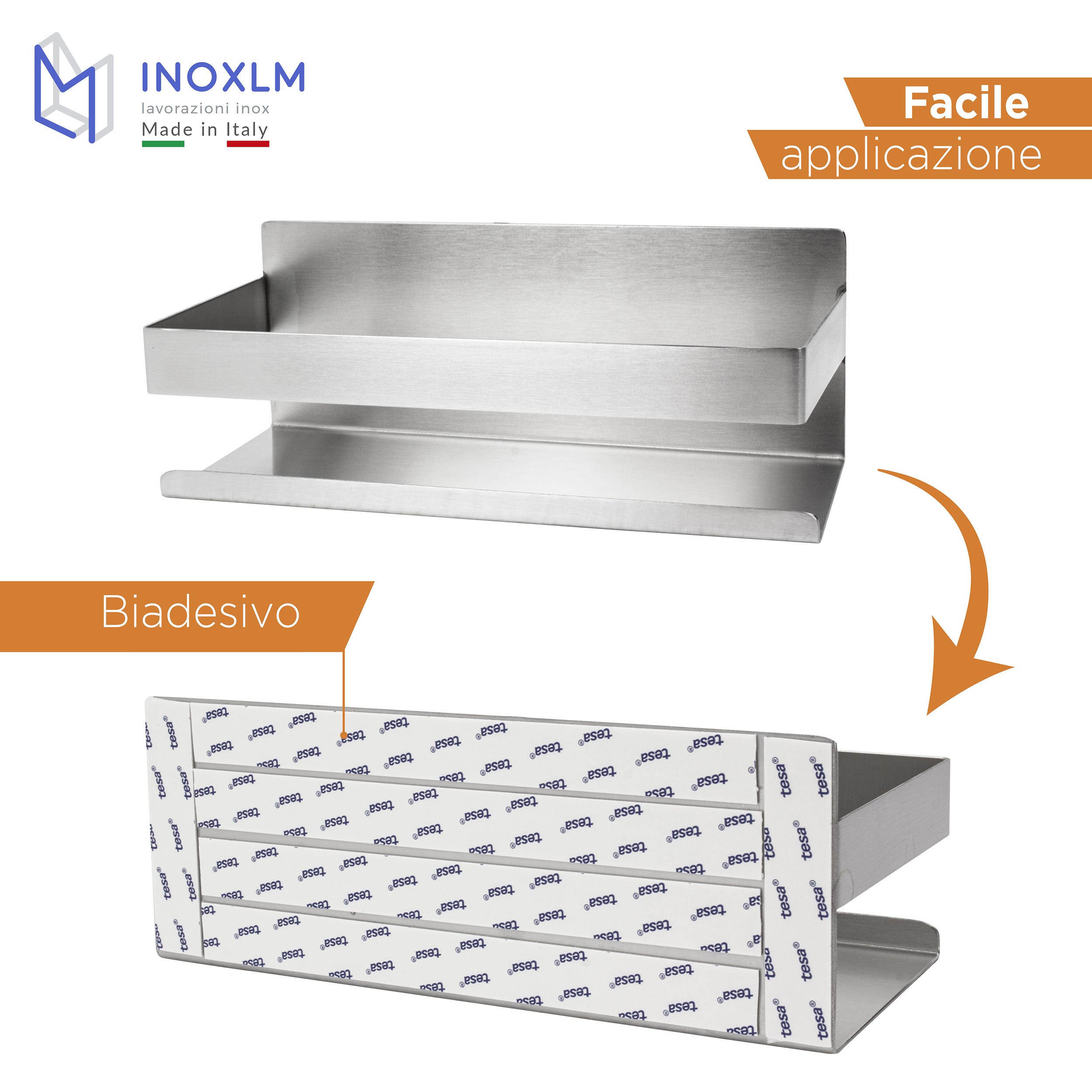 Mensola da doccia in acciaio inox da 50 cm, mensola da parete per bagno | Leroy Merlin Mensola da doccia in acciaio inox da 50 cm, mensola da parete per bagno | Leroy Merlin