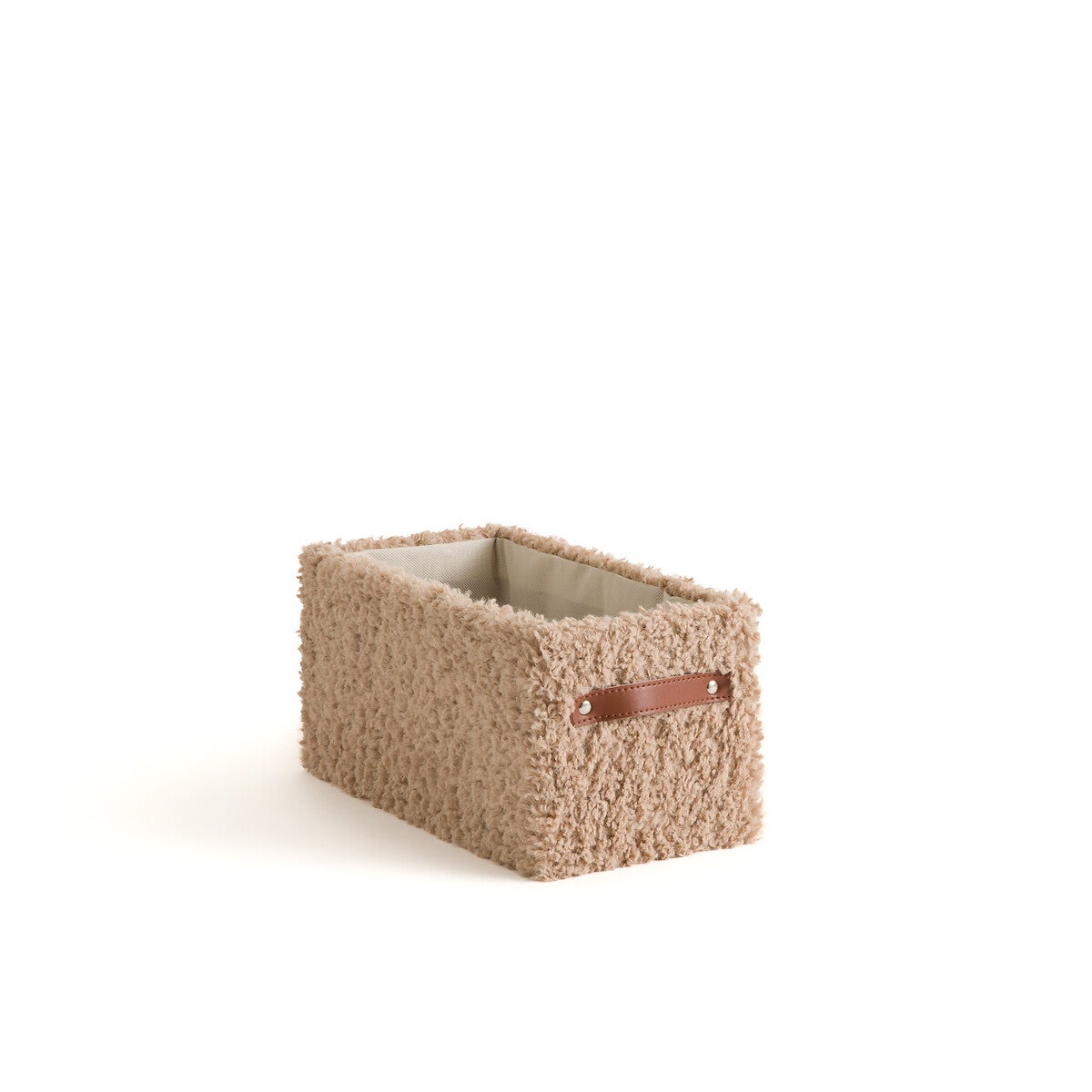 Panier à Crochet TELA Taupe Taille M - Rangement élégant Salle De Bain, Chambre - Fibre Synthétique