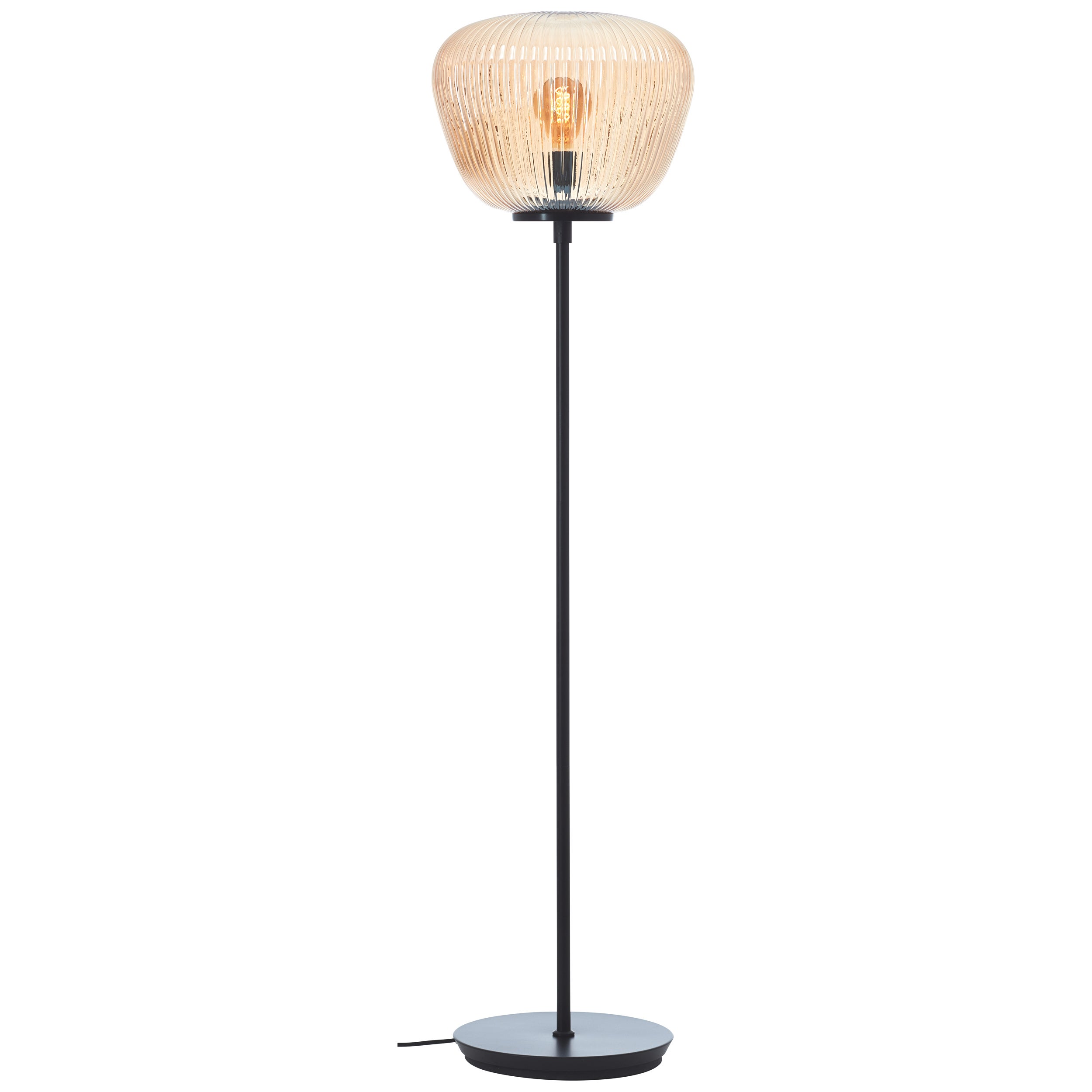Brilliant lampa podłogowa Kaizen 140cm bursztynowy/czarny matowy metal brązowy 1x A60, E27, 40 W - 4