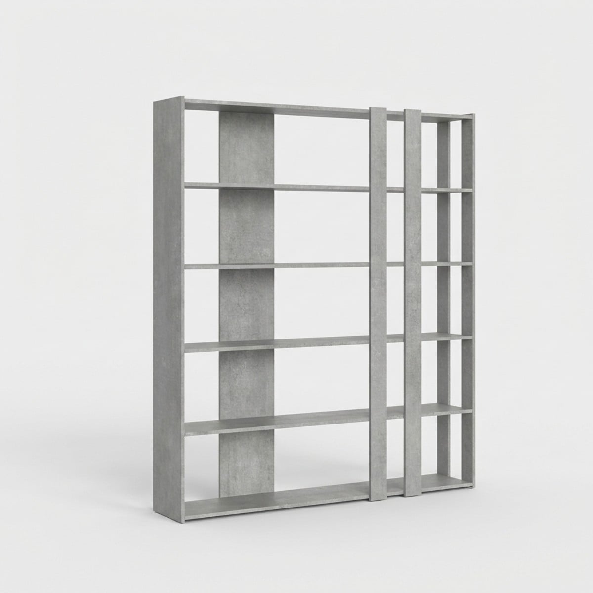 Otwarta biblioteczka Kato C z betonu