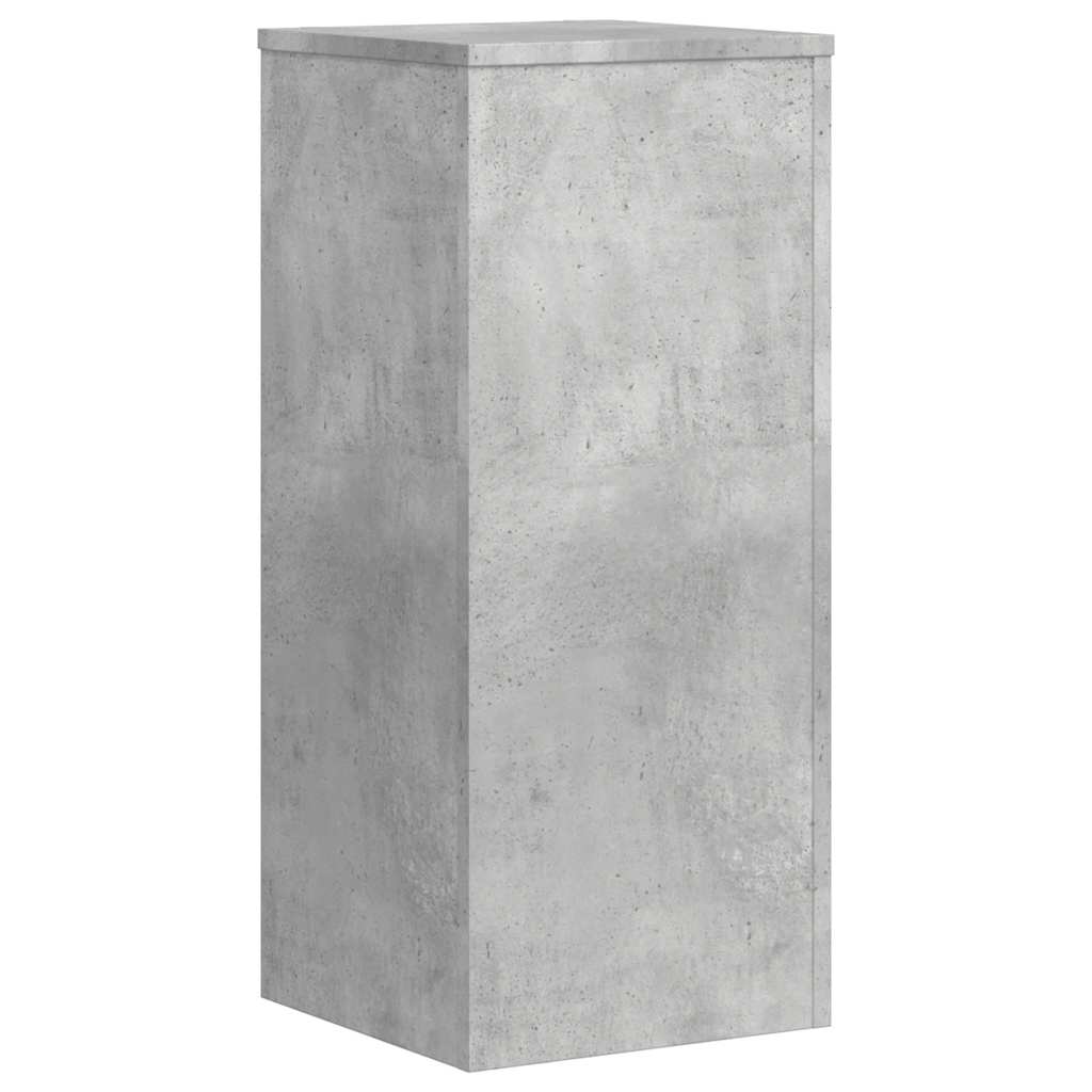 Supports pour plantes 2 pcs gris béton bois d'ingénierie - 7