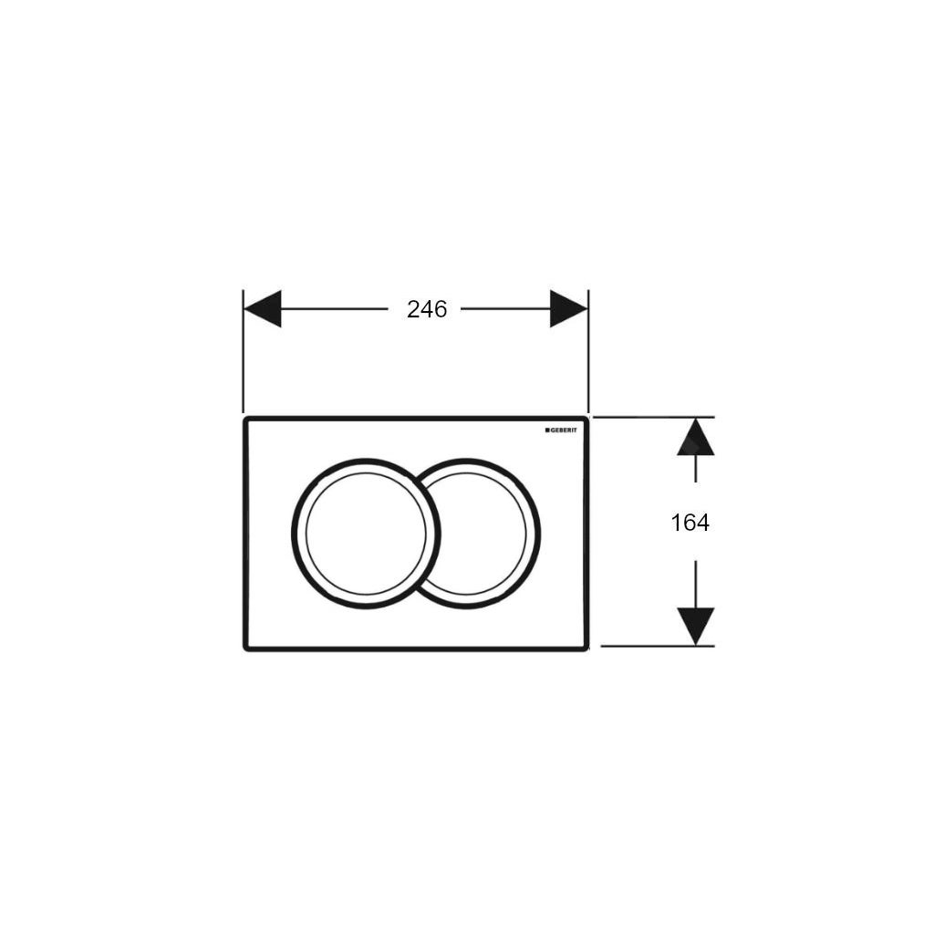 Bâti-support GEBERIT Duofix pack réservoir encastrable et plaque DELTA 01 Blanc Brillant avec WC suspendu ROUND SMART Blanc abattant fin par KP - 6