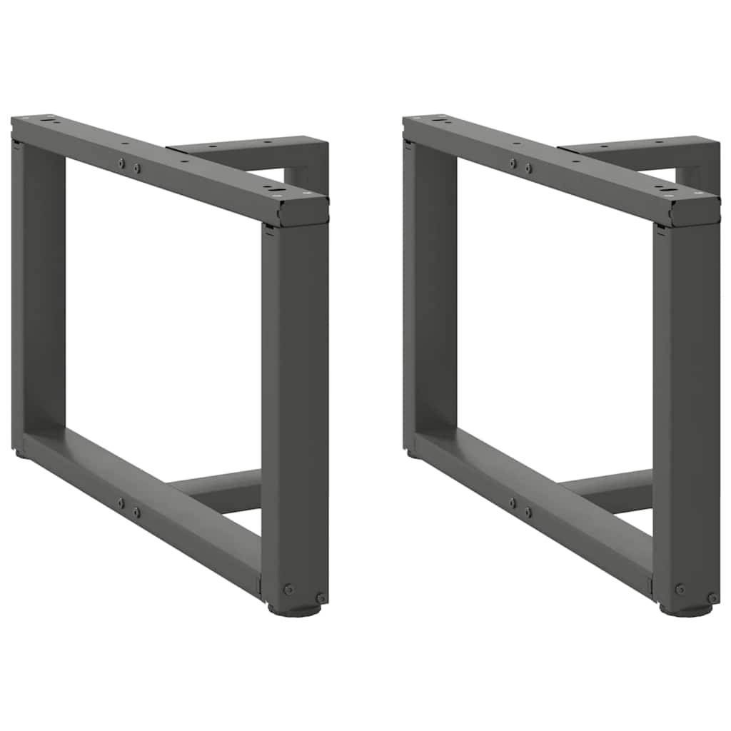 Nogi do stolika kawowego w kształcie litery T 2 szt. Antracyt 60x25x(42-43) cm Stal vidaXL