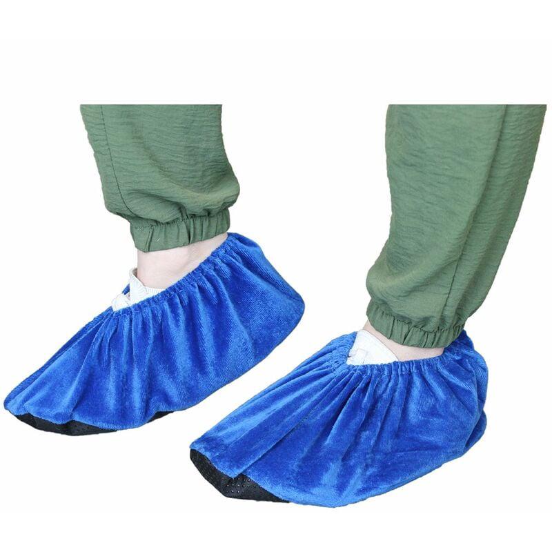 Lot de 50 paires de surchaussures lavables antidérapantes Bleu - 4