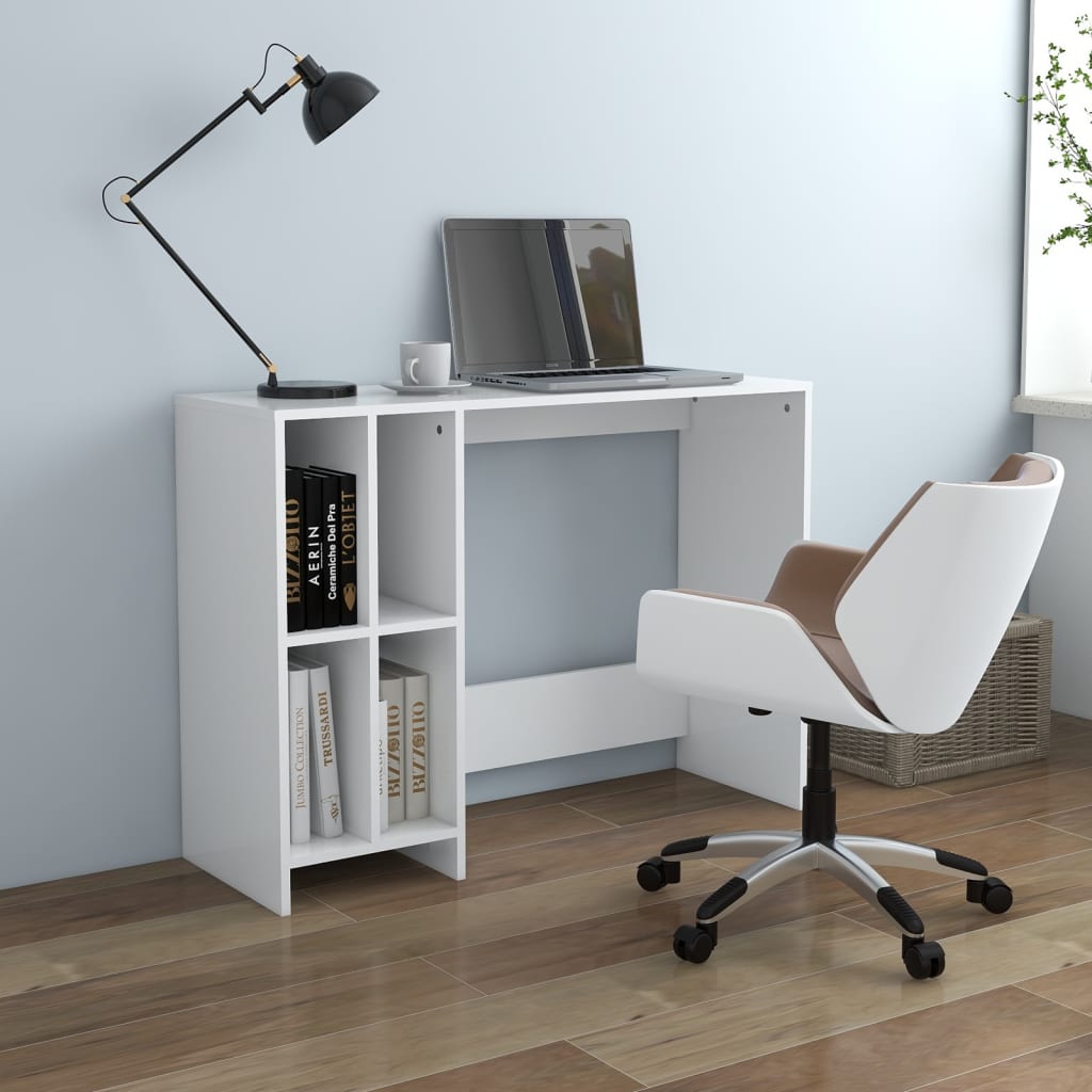 Bureau d'ordinateur portable blanc bois d'ingénierie Leroy Merlin — free download