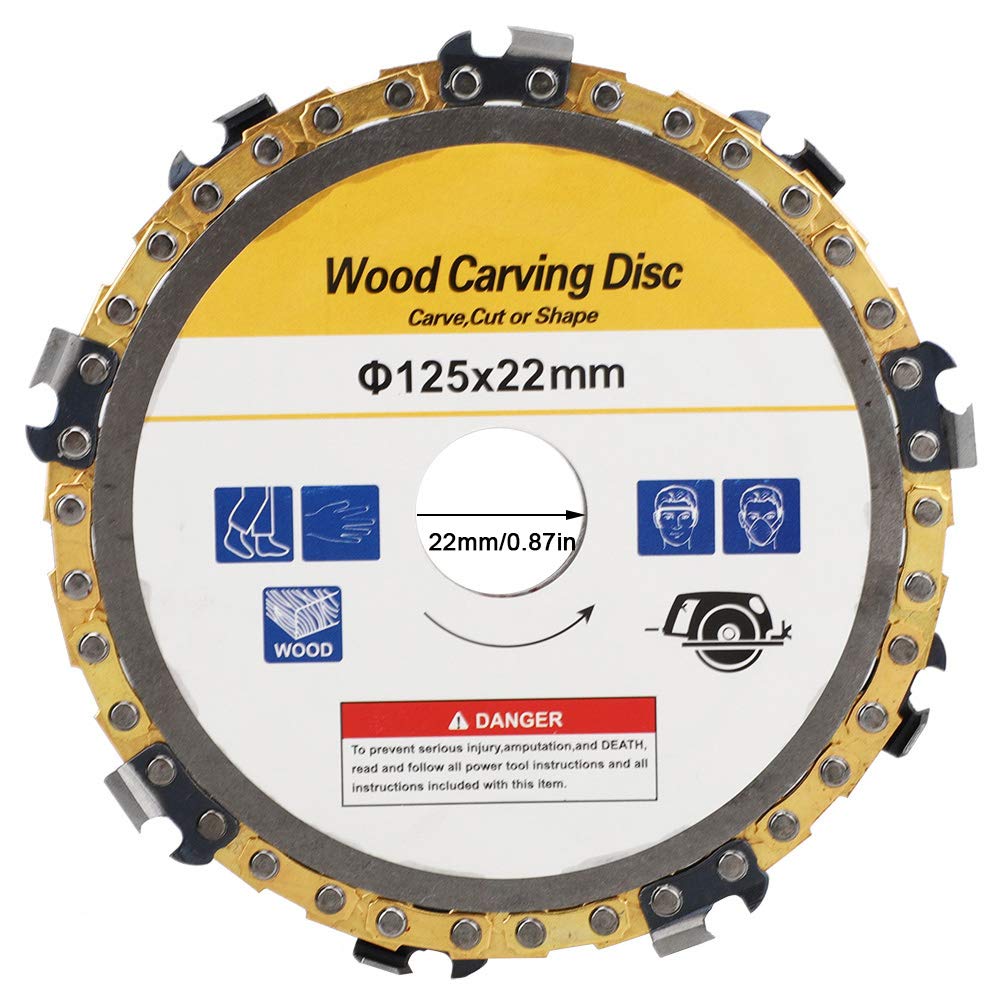 Disco Sierra De Cadena 90mm Para Amoladora Angular - 6 Dientes, Disco Para Tallar Madera, Accesorio Profesional Para Amoladora