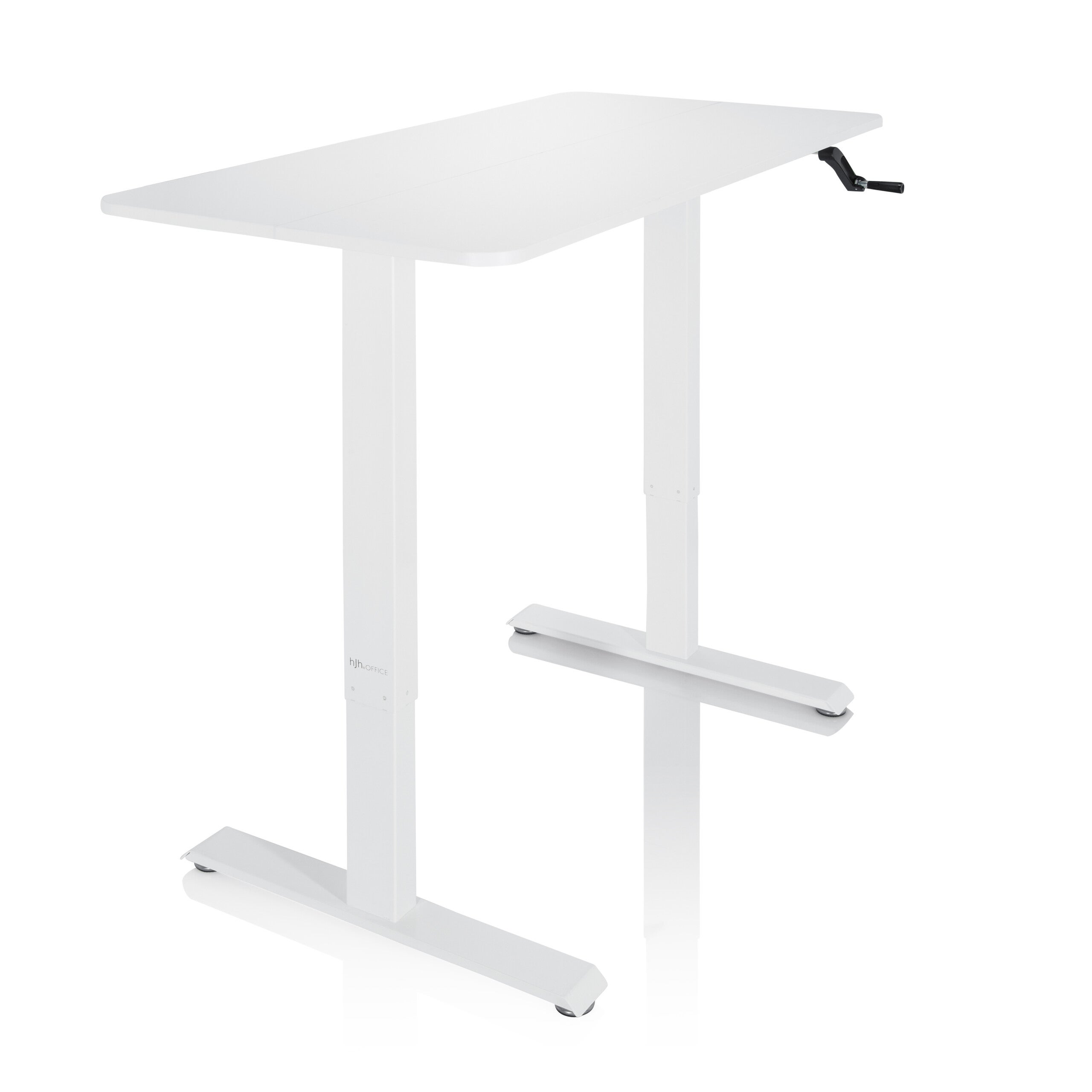 Scrivania STAND CR 120 x 60 altezza regolabile manualmente bianco hjh OFFICE - 7
