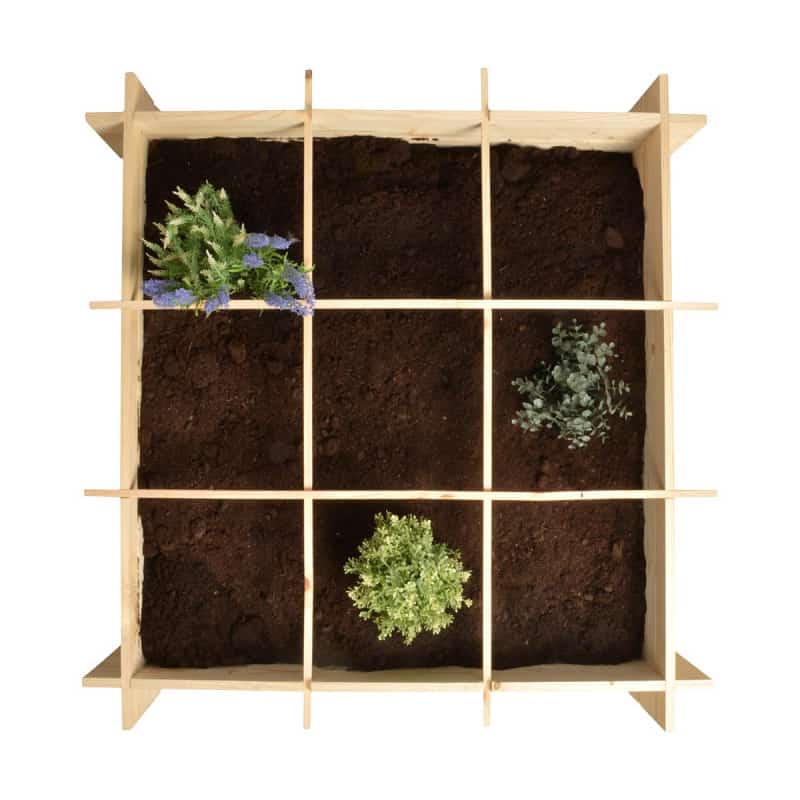 Carré Potager en bois 1 mètre x 1 mètre - 2