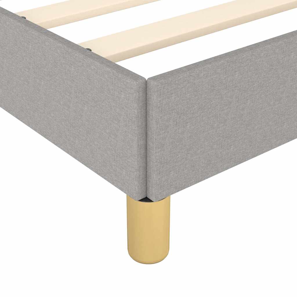 Cadre de lit sans matelas, gris clair, 140 x 190 cm, tissu - 7
