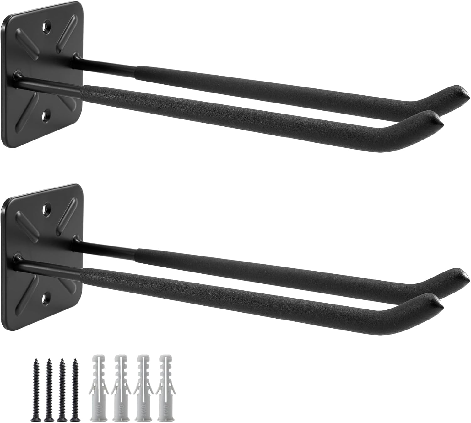 Haki garażowe, uchwyty ścienne, organizery na drążki, wytrzymałe organizery na narzędzia, haki do przechowywania narzędzi w garażu (2 sztuki)