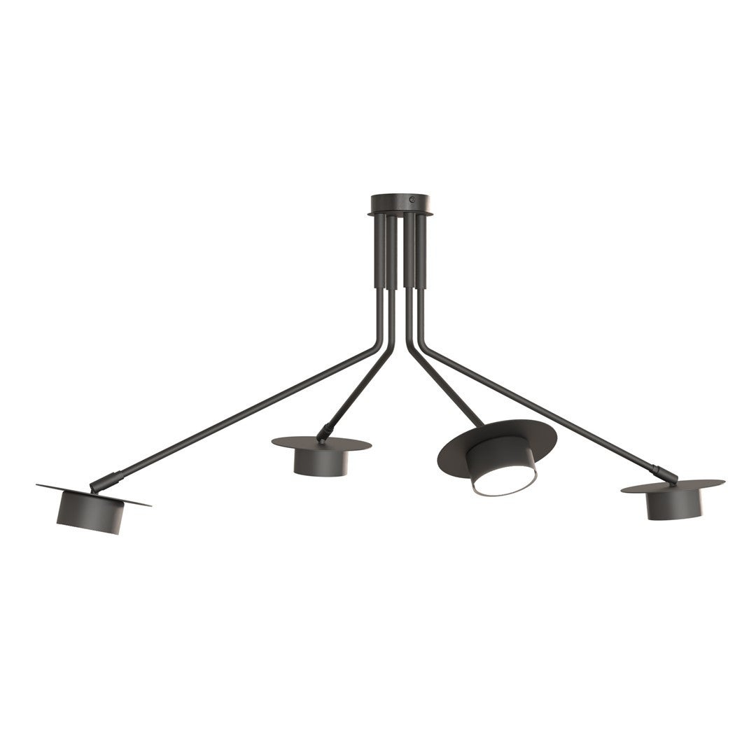Lampa wisząca MIZU czarna 4xGX53x10W metal wym:45x100x74cm IP20 Emibig