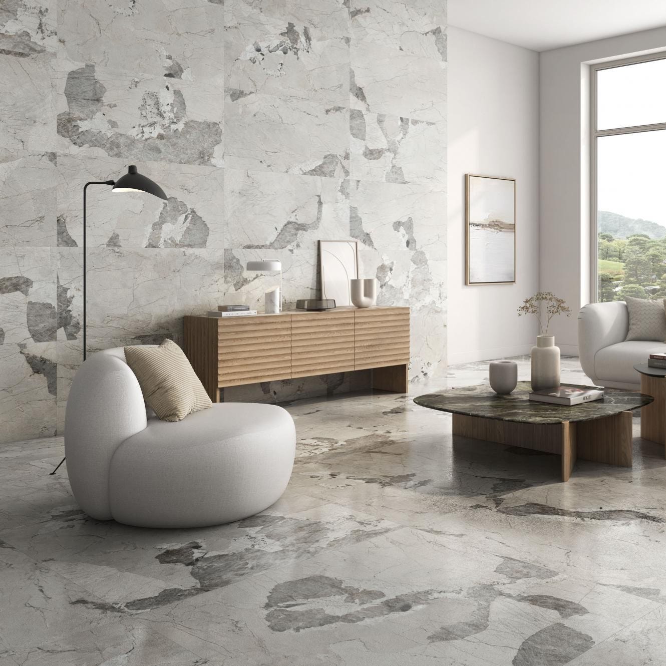 Carrelage Espagnol Effet Pierre RUSHMORE BLANC Semi-Brillant 60x120 ...